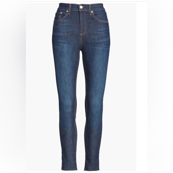 Rag & bone High Waist Skinny Ankle Jeans. - Picture 5 of 6